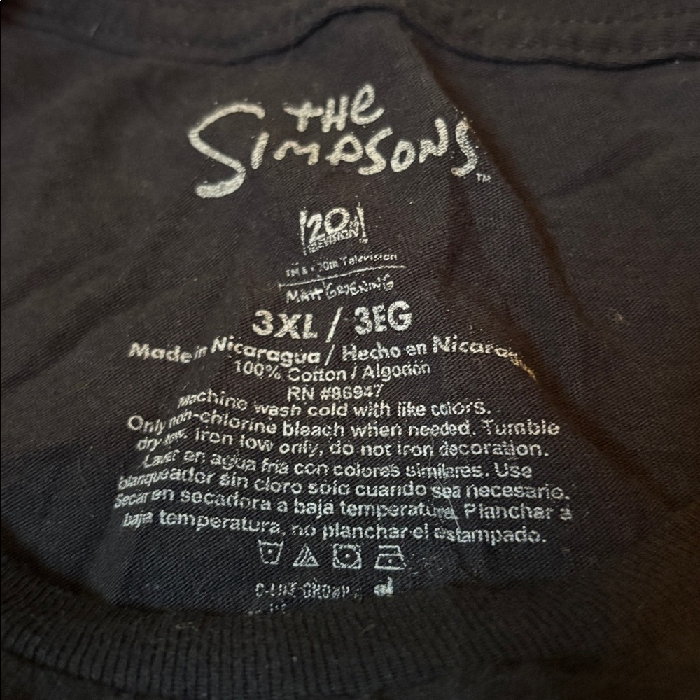 The Simpsons Welcome to the Neighborhood Character Graphic Tee Black Sz 3XL - Picture 7 of 9